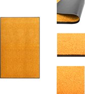 vidaXL Deurmat - Binnen/Buitenmat - 180 x 20 cm - Anti-slip PVC - Oranje - 100% polyamide - Deurmat