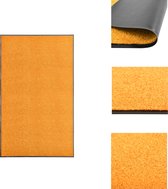 vidaXL Deurmat s Binnen/Buitenmat - 150x90 cm - 100% polyamide - anti-slip PVC - oranje - Deurmat