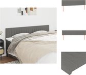 vidaXL Hoofdeind Donkergrijs - Classic - Meubelen - 180 x 5 x 78/88 cm - Duurzaam materiaal - Bedonderdeel