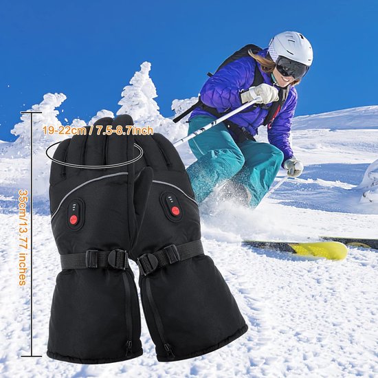 Gants Chauffants USB Homme Femme - 3 Températures, Imperméables, Écran Tactile 5 Doigts - Pour Ski, Randonnée