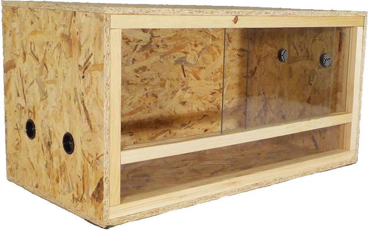 2L Home Reptielenverblijf Terrarium XL van hout met zijventilatie, afm. 100x50x50cm. op Prijzenvolger.com
