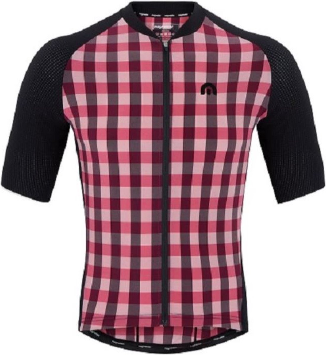 Megmeister Woven Jersey Burgundy/Pink - Fietsshirt korte mouwen Bordeaux/Roze Unisex-L