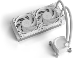 EKWB EK-Nucleus AIO CR240 Lux D-RGB White - Vloeistof-koelsysteem - afmeting radiator 240mm - voor Intel LGA 1700, 115x, 1200, 2011, 2011-3, 2066 - AMD AM5, AM4 - 3 x 120 mm PMW RGB fans - Koper, Aluminium - wit