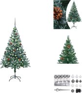 vidaXL Kunstkerstboom - 150 cm - Levensecht - Inclusief LED-verlichting - USB-aansluiting - Decoratieve kerstboom