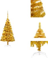 vidaXL Kerstboom Glanzend Goud 180 cm - LED Verlichting - USB-aansluiting - Decoratieve kerstboom