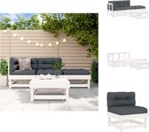 vidaXL Ensemble de salon Bois de pin - Set pour Jardin - Wit - 61x61x62 cm - Confortable - Ensemble de jardin