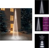 vidaXL Kerstkegelboom - PVC en metaal - 160 x 500 cm - Koudwit - 752 LEDs - IP44 - Adapter inclusief - Decoratieve kerstboom