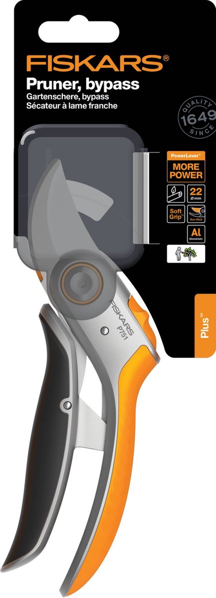 Fiskars 1057172 Plus PowerLever metalen snoeischaar bypass P751 - 24mm van Fiskars — afbeelding 3