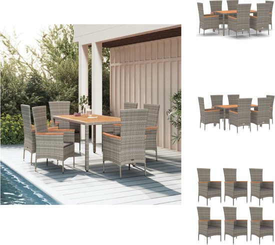 vidaXL 2-delige L-vormige Loungeset zwart - Loungeset - Tuinset - Lounge