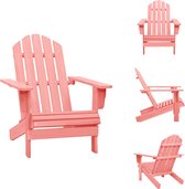 vidaXL Adirondack stoel - Massief vurenhout - 69.5x86.5x89.5 cm - Roze - Tuinstoel