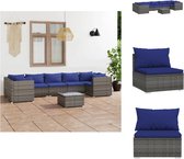 vidaXL Poly Rattan Tuinset - Modulair design - Hoogwaardig materiaal - Stevig frame - Comfortabele kussens - Tuinset