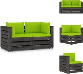 vidaXL Palletbank - Grenenhout - 69 x 70 x 66 cm - Houten bank voor terras - Weerbestendig - Tuinset