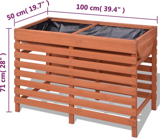 Houten Plantenbak Vurenhout Vidaxl VidaXL Plantenbak 120x120x40 Cm Geïmpregneerd Grenenhout Uitverkoop | Huis & Tuin Binnen Buiten Plantenbak VidaXL