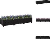 vidaXL Verhoogde Tuinbak - Plantenbak - 120 x 40 x 23 cm - Zwart - Bloempot