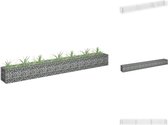 vidaXL Schanskorf plantenbak - 270 x 30 x 30 cm - Gegalvaniseerd staal - Bloempot