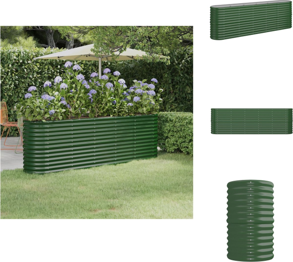 Köhko® bloemenbak van glasvezel nieuwe steen plantenbak L40 x B40 x H41