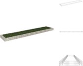 vidaXL Schanskorf Plantenbak - Verhoogd - 500 x 100 x 20 cm - Gegalvaniseerd Staal - Bloempot