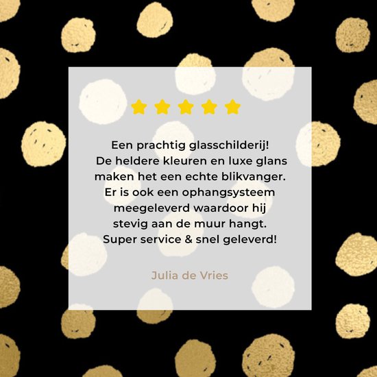 Peinture sur verre MuchoWow® 60x90 cm - Peinture acrylique sur verre - Motifs - Pois - Or - Photo sur verre - Peintures