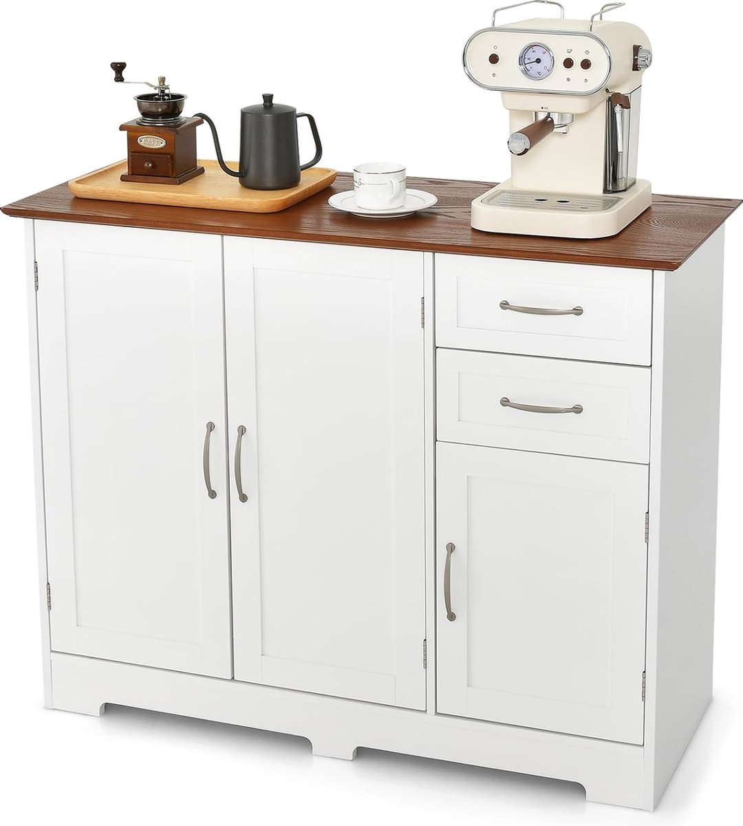 HOCSOK Sideboard, keukenkast met 3 laden en 2 deuren