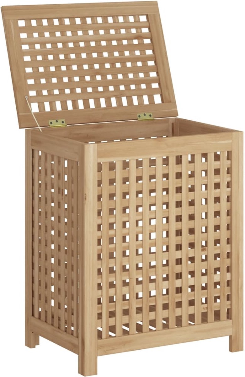 Goedkoopste vidaXL - Wasmand - 50x35x60 - cm - massief - teakhout