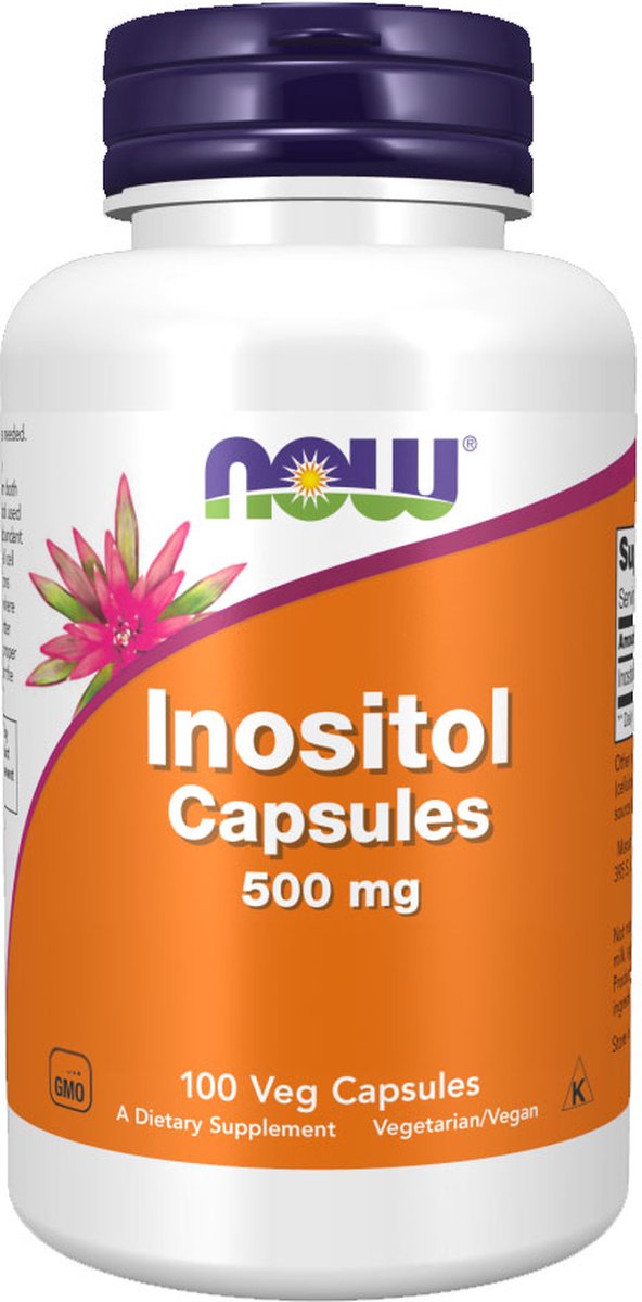 Goedkoopste Now Foods - Inositol 500 mg - Behoort tot het Vitamine B-complex - 100 Capsules