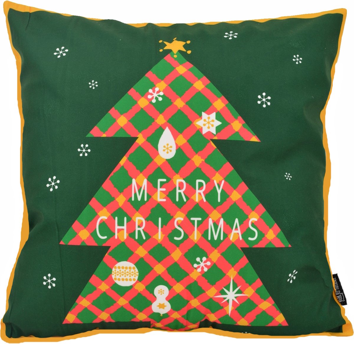 Gek op Kussens! Sierkussen Kleur Kerstboom | 45 x 45 cm | Katoen/Linnen Groen