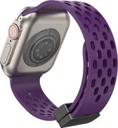 Bracelet en Siliconen - convient pour Apple Watch Series 1/2/3/4/5/6/7/8/9/SE/SE 2 avec une taille de boîtier de 38 mm / 40 mm / 41 mm - Violet
