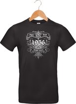1956 - Classic - Vintage - Qualité Premium - T-shirt - 100% coton - âge - année de naissance - anniversaire et fête - cadeau - cadeau - unisexe - noir - taille XL