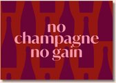 Ansichtkaarten wijnliefhebber - No Champagne no gain (10 stuks)
