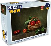 Puzzel Rustiek - Appel - Fruit - Rood - Mand - Stilleven - Legpuzzel - Puzzel 500 stukjes