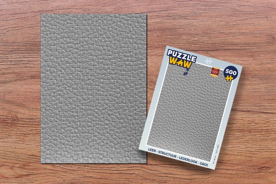 Puzzle Cuir - Structure - Aspect cuir - Grijs - Puzzle - Puzzle 500 pièces