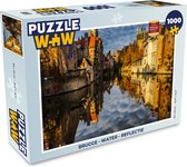 Puzzel Brugge - Water - Reflectie - Legpuzzel - Puzzel 1000 stukjes volwassenen