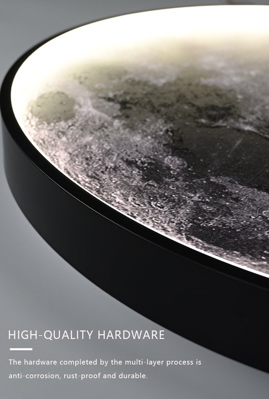 LED Moon Wall Lamp Indoor Dimmable with Remote Control 3D Moon Lamp 31W Modern Wall Lamp with Switch and Plug Moon Night Light Wall Deco light with Cable Bedroom Wall Lights Living