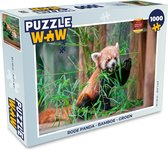 Puzzel Rode Panda - Bamboe - Groen - Legpuzzel - Puzzel 1000 stukjes volwassenen