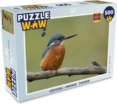 Puzzel IJsvogel - Oranje - Takken - Legpuzzel - Puzzel 500 stukjes