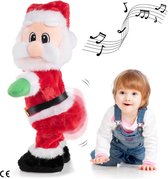 Zingende & Dansende Kerstman - Kerstman - Pluche - Geanimeerde Twerking Kerstman - Santa Doll die Engelse Liederen Zingt - Perfect Kerstspeelgoed voor Kinderen en als Geschenk