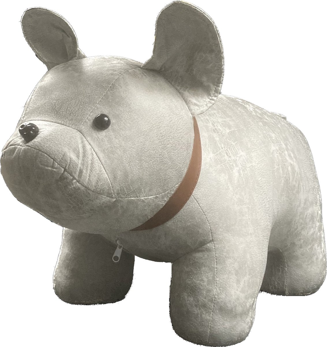 Home Spirit Kruk Hond 55 x 27 x 30 cm van krukje stof Grijs