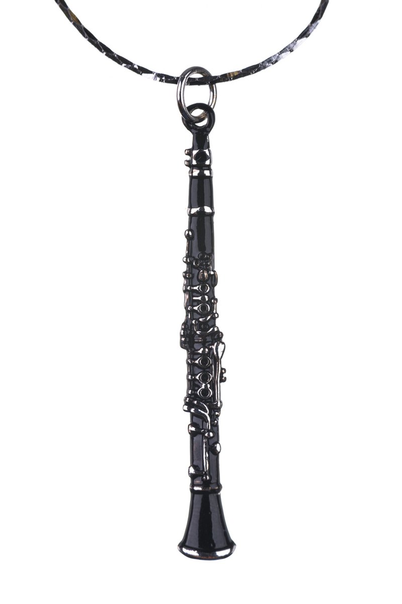 Halsketting klarinet zwarte afwerking