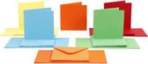 Cartes et Enveloppes - Diverse couleurs - Diverse couleurs - 15x15 cm et 16x16 cm - 110+220 gr - 50 sets