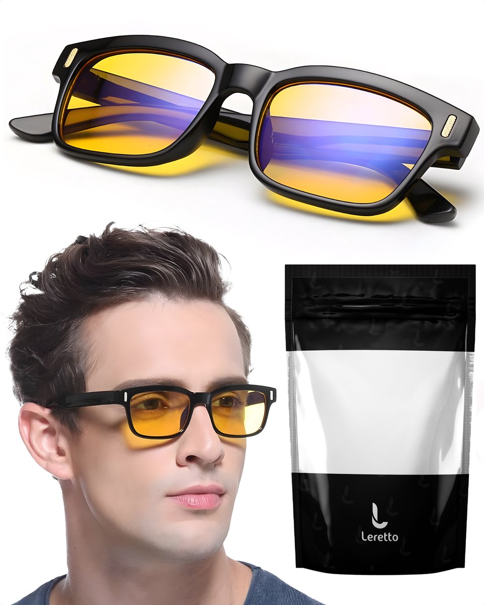 ATTCL Unisex Blauw Licht Blokkerende Bril Mannen Vrouwen voor Verminderen Hoofdpijn Anti Oogvermoeidheid Rechthoekige Gaming bril BL8001 Luipaard
