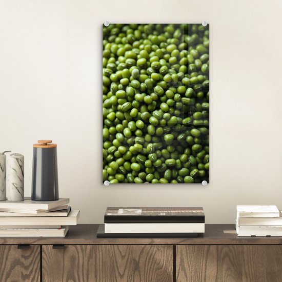 Gros plan de haricots mungo frais Plexiglas 20x30 cm - petit - Tirage photo sur Glas (décoration murale en plexiglas)