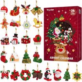 Kerstmis adventskalender, 24 stuks hangende ornamenten Kerstmis Countdown-kalender voor kinderen Xmas Holiday Decor