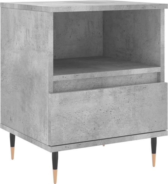 vidaXL-Nachtkastjes-2-st-40x35x50-cm-bewerkt-hout-betongrijs