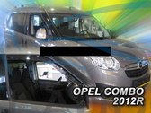 Zijwindscherm Fiat Doblo 2010-2022 / Opel Combo D 2011-2018 donkere set a 2 stuks pasvorm Heko