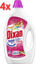 Dixan - Total 3+1 - Effective Cleaning Action - Vloeibaar Wasmiddel - 4x 1,5L - 120 Wasbeurten - Voordeelverpakking