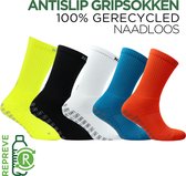 Norfolk - Chaussettes - 1 Paire - 100% Recyclées Sans Couture avec Amorti Cheville - Grip Socks Voetbal - Vert - 43-46 - Lézard