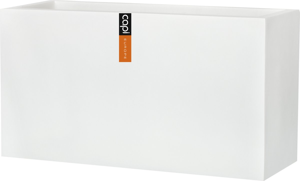 Capi Europe Jardinière rectangulaire Terrazzo - 64x25x35 - Blanc