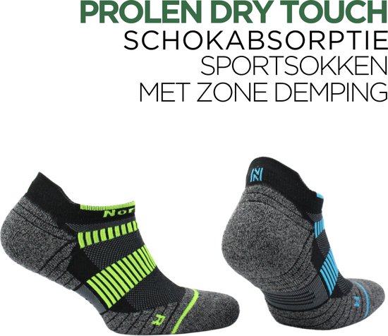 Norfolk / Running / Prolen Dry-Touch Low Cut Running Socks / 2 Pair Pack / Lynx