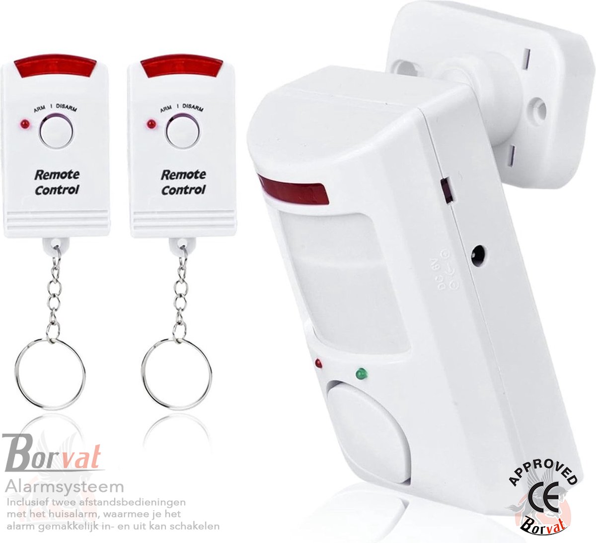 Borvat® - Draadloos Alarmsysteem - Met Sirene - Afstandsbediening - Draadloze Beveiliging - Huis Alarm - Alarm Kit - Bewegingsmelder - Raam en Deur