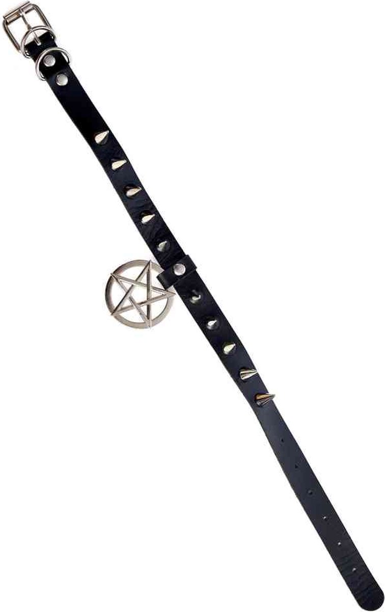 Banned - Aynat Pentagram Choker - Zwart